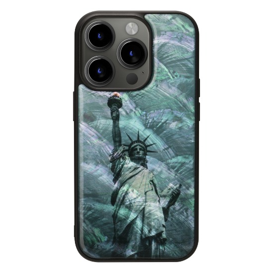 iPhone15 mother of pearl case - Statue of Liberty