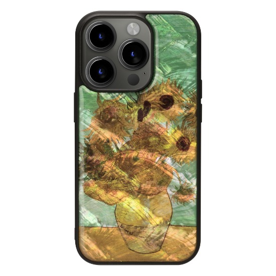 iPhone15 mother of pearl case - Sunflower