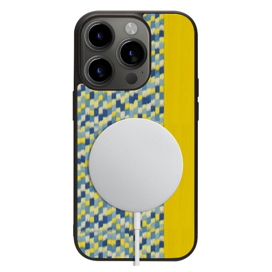 iPhone15 MagSafe wood case - Yellow Submarine
