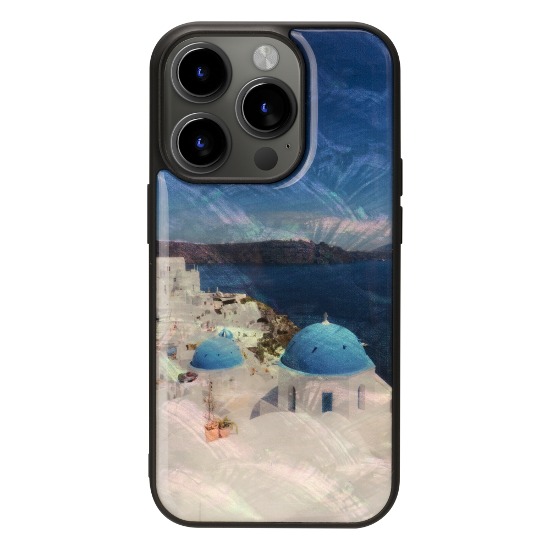 iPhone15 mother of pearl case - Santorini