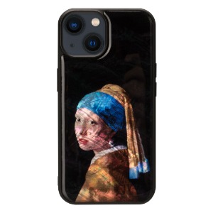 iPhone 14 Pro Max Pro Max Embroidery Case Girl with Pearl Earrings