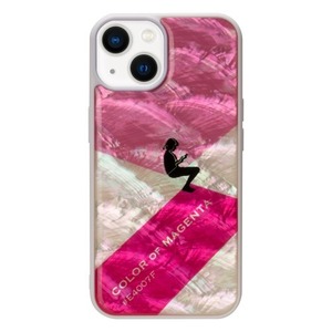iPhone 14 Max Pro Max Pro Max Embroidery Case Pink Glo White