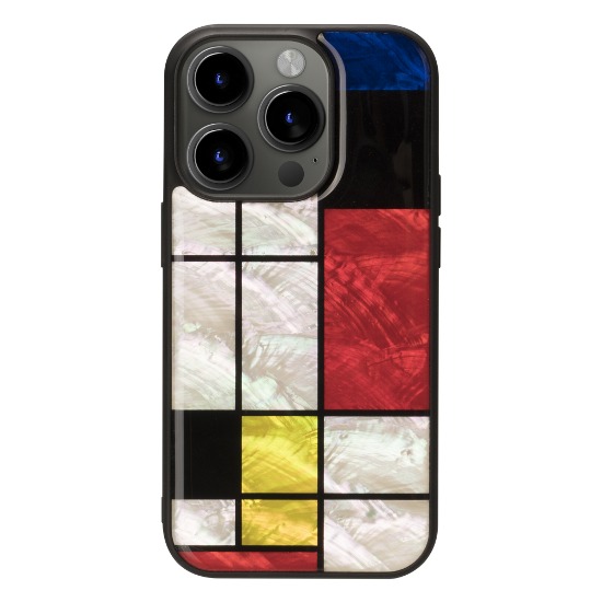 iPhone15 mother of pearl case - Mondrian