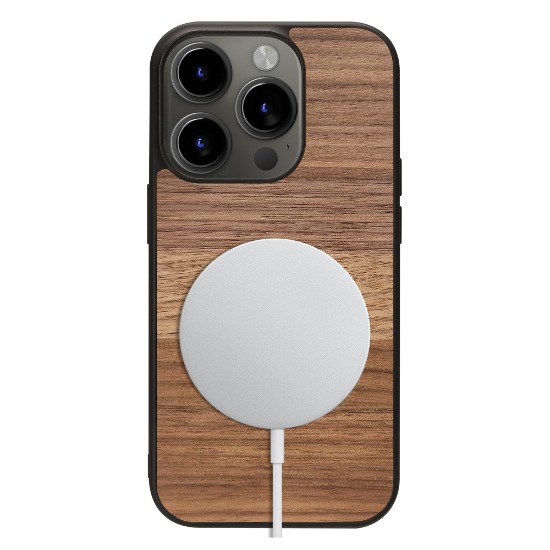 iPhone15 MagSafe wood case - Walnut
